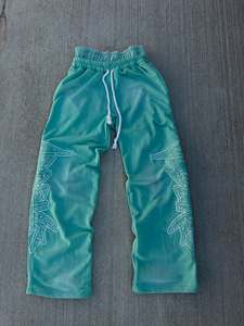 White Men's Elastic Waist Sweatpants With Letter Print Drawstring Casual Streetwear Joggers Lightweight Polyester <b>Summer</b> <b>Pants</b> - Product Image 4