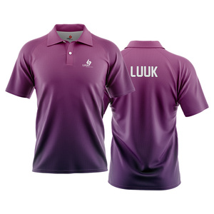 Chemises à logo imprimé par transfert thermique personnalisé, anti-rides, manches courtes, en polyester/coton tricoté, vêtements décontractés pour hommes, polos - Product Image 3
