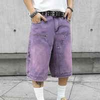 Shorts en jean classiques pour hommes, coupe slim, décontractés, streetwear d'été, respirants, taille mi-haute, jambe large, tissu doux et confortable