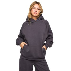 Sweat-shirts et pulls à capuche pour femmes en molleton 100% coton, surdimensionnés, style streetwear d'hiver, logo sur le devant - Product Image 1