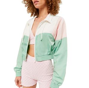 Chaqueta Cortavientos para Mujer, 100% Nailon, Diseño Patchwork, Tallas Grandes, Alta Calidad, Cómoda, Informal - Product Image 3