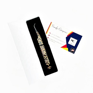 Pinzas para Pestañas Somofy Enterprises, Diseño Inferior con Estampado de Leopardo, Acero Inoxidable, Punta Suave, Agarre Perfecto, 10 mm, Caja de Herramientas de Precisión - Product Image 1