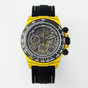 Luxury Vintage Carbon Fiber Skeleton Tourbillon Chronograph Water Resistant 10 Bar Unisex Sports Automatic Mechanical Watch - Product Image 5