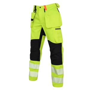 Hi Vis <b>Work</b> Pants Reflective Multi Pocket Safety Trousers For <b>Construction</b> And Industrial Workwear Durable Design - Product Image 3