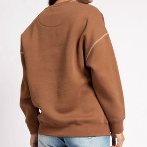 Custom Puff Print Blank Oversized Crewneck Sweatshirt Heavyweight Unisex Fleece <b>Pullover</b> <b>Jumper</b> - Product Image 2