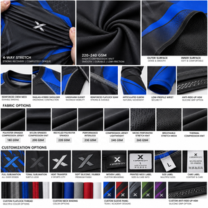 Men's <b>BJJ</b> Grappling <b>Rash</b> <b>Guards</b> | Breathable Anti-UV Quick Dry | Custom Colors | OEM/ODM Service | Sublimation Print | Sports - Product Image 4