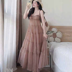 Vestido Largo Sexy para Mujer, Manga Corta, Sólido, Simple, Elegante, Cómodo, Informal, Formal, para Diversas Ocasiones, de Seda - Product Image 5