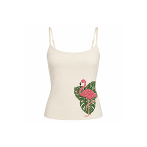 Women's Black Halter Tank <b>Top</b> With Gold Line Art Design Breathable Cotton Spring/Summer Minimalist Women's Casual Lightweight - Product Image 5