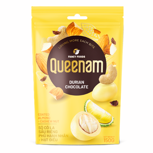 Vente Fabricant – Dragées de Chocolat de Qualité Supérieure, Chocolat Durian, Amandes et Noix de Cajou enrobées de chocolat 150g – Snacks et Bonbons HALAL OEM/ODM - Product Image 1