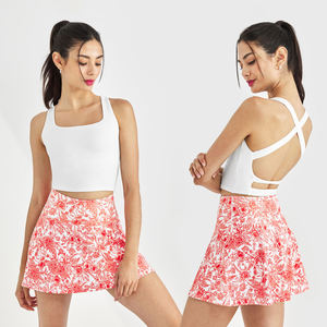 Robe de tennis de luxe respirante pour femme 2026 avec logo personnalisé, jupe courte, sans bretelles, en Spandex/Coton, OEM - Product Image 2