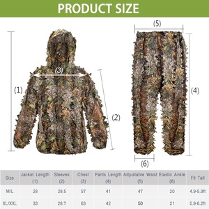 Vêtements de chasse et de randonnée de haute qualité, camouflage, vêtements d'extérieur durables, ensemble veste et pantalon, fournisseur en gros - Product Image 6