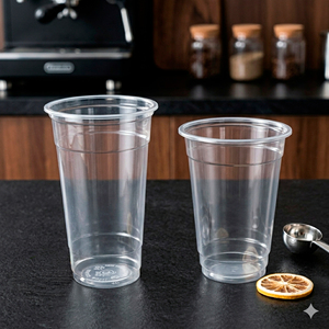 Gobelets en plastique jetables QUANG QUAN à paroi simple en PP, 95 mm, 12/16/24 oz, transparents, pour boissons chaudes/froides, café et thé au lait - Product Image 2
