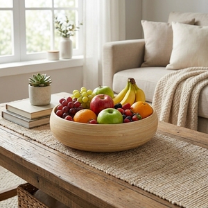 Ensemble de vaisselle en bambou écologique, bols faits à la main pour la maison, la cuisine, la restauration et les fêtes, personnalisable - Product Image 5
