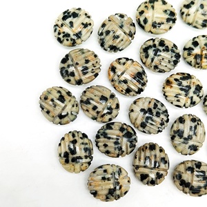 Cuentas de piedra natural talladas de escarabajo de jaspe dámtil, cuentas sueltas para sanación, meditación, colgantes y fabricación de joyas - Product Image 4