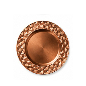 Assiette décorative ronde en marbre avec bord doré, style glamour, vaisselle de fête faite à la main - Product Image 6