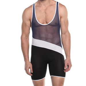 Combinaison de lutte sublimée pour homme, extensible et compressive, une pièce, pour haltérophilie, powerlifting, entraînement sportif, vêtements de sport - Product Image 2