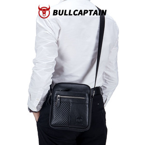 กระเป๋าหนังแท้ BULLCAPTAIN สำหรับผู้ชาย กระเป๋าสะพายข้างลำลอง สไตล์ธุรกิจ ดีไซน์หรูหรา หนังวัวแท้ ความจุเยอะ - Product Image 6