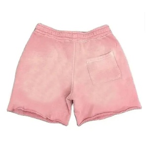 Shorts en molleton de coton pour hommes, vente en gros OEM, broderie personnalisée, imprimé, pour la gym, la course, l'entraînement, avec poches zippées - Product Image 1