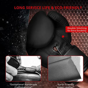 Gants de boxe MMA en cuir, respirants, à lacets, pour le soutien du poignet, logo personnalisé disponible, vente en gros - Product Image 4