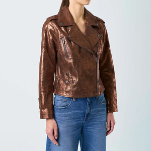 2026 New Breathable Latest Design <b>Women's</b> Genuine <b>Leather</b> Jackets Custom Logo Custom Made High Quality Winter - Product Image 4