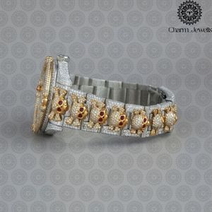 Montre de luxe Charm_Jewells en acier inoxydable, boîtier 40 mm, cadran en verre, mouvement mécanique analogique, bracelet tendance pour homme, date automatique, 10 bars - Product Image 4