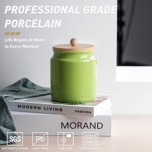 Recipiente de Almacenamiento Verde Brillante con Tapa de Madera, Sellado Hermético, Organizador de Cocina Moderno, Frasco de Almacenamiento Duradero de Calidad Premium - Product Image 4