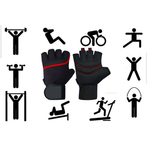 Spring and Summer Half-Finger Fitness <b>Gloves</b> Non-Slip and Breathable for Cycling Exercise Outdoor Fitness Activities - Product Image 1