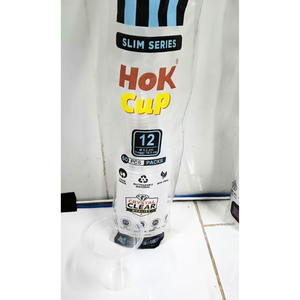 แก้วพลาสติก HOK Slim Series ขนาด 12 ออนซ์ ใส ทรงกลม วัสดุ PS แพ็ค 50 ใบ สำหรับเครื่องดื่ม - Product Image 1