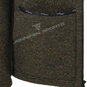 Veste de chasse en laine 100% sur mesure de haute qualité, très tendance, avec fermeture éclair pour homme, pour une utilisation en plein air en hiver - Product Image 4