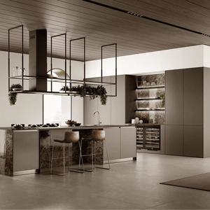 Meubles de cuisine en MDF tendance 2026 JY Project sur mesure, armoires de cuisine modulaires en gros, rangement RTA, meubles du Vietnam - Product Image 2