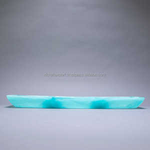 Bandeja de resina epoxi Aqua azul, superventas, regalo de Navidad, decoración de la casa, bandeja de servidor de Navidad rodante, bandeja de 3 secciones para el hogar - Product Image 2