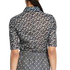 เสื้อสเวตเตอร์ถักลายดอกไม้สไตล์วินเทจทรงเข้ารูปสำหรับผู้หญิง พร้อมโบว์ผูกเอวสูง สไตล์ลำลองแฟชั่นสตรีทแวร์ ผ้าฝ้าย 100% ป้องกันรอยยับ - Product Image 4