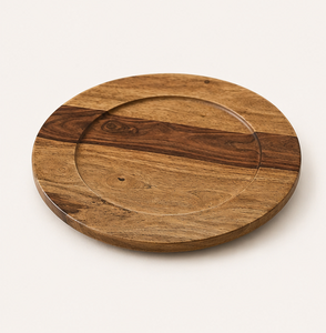 Handcrafted Mango Wood Charger <b>Plates</b> Wholesale Round Farmhouse Table <b>Decor</b> for Weddings Luxury Hotels Restaurant Supplies - Product Image 6