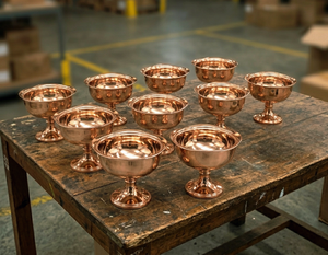 Bol à chocolat plaqué or rose de qualité supérieure, plateau décoratif pour desserts, bol en métal avec serveur, vaisselle élégante, bols à fruits de luxe - Product Image 6