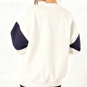 Women's Crewneck Sweatshirt Pullover Long Sleeve Custom Elaborate Crest Embroidery Aesthetic Top Custom Pink Color <b>Block</b> Hoodies - Product Image 5