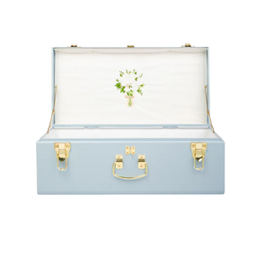 Pink Metal <b>Storage</b> Trunk Box Rectangular With Handles Stacking Design Classic Style For Sundries Home Decor - Product Image 5