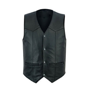 Premium Genuine <b>Men</b> <b>Leather</b> <b>Vest</b> Soft <b>Leather</b> Comfortable Fit Classic Design For Casual Fashion Outdoor Travel And Daily Wear - Product Image 1