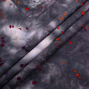 T-shirt pour homme noir et gris, imprimé abstrait, coupe ample, coton respirant, décontracté, manches courtes, streetwear - Product Image 4