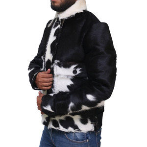 Chaqueta de Cuero Vacuno Personalizada |   Chaqueta de Cuero Personalizada Estilo Vaquero con Tela de Lona y Logotipo Frontal - Regalo Perfecto - Product Image 4