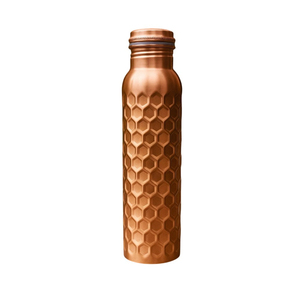 Ensemble de bouteilles d'eau en cuivre pur faites à la main avec 2 gobelets, design antique en briques de cuivre, pour une hydratation saine, anti-fuite. - Product Image 2