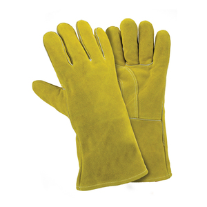 Kevlar Thread Stitching Heat Resistant A Grade Welders Working <b>Gloves</b> Heat Resistant Red Cow Skin Leather Safety Welding <b>Gloves</b> - Product Image 5