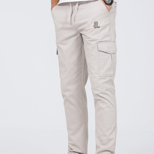 Pantalones Cargo de Lona Estilo Safari para Hombre, 100% Algodón, Ecológicos, de Secado Rápido, Resistentes al Viento, Antiarrugas, Cintura Media, Cierre con Cordón - Product Image 5