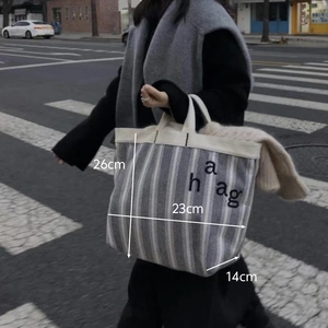Crea la Tua Borsa Personalizzata 2026 Nuovo Arrivo Borsa in Tela Minimalista Casual di Tendenza <span class=keywords><strong>con</strong></span> Lettere <span class=keywords><strong>Ricamate</strong></span> - Product Image 1