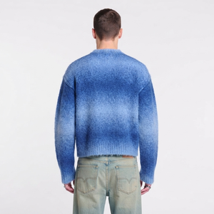 Pull en maille décontracté à col rond et manches longues en mohair respirant avec logo personnalisé, idéal pour l'hiver, pour homme, haute qualité - Product Image 2