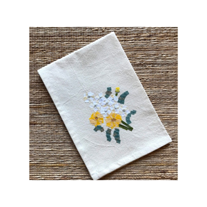 Paño de Cocina de Algodón Orgánico con Estampado de Flores Blancas y Azules, 40x60 cm, Certificado GOTS, Suave, Absorbente, de Secado Rápido y Transpirable - Product Image 2