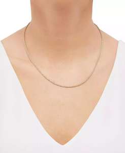 Collar de cadena ligero de eslabones de cuerda de 18 "en oro de 10k | Macy's - Product Image 2