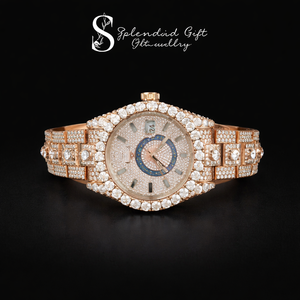 Relojes Fulyl con Diamantes VVS y Moissanita para Hombre, de Proveedor Indio, Relojes de Acero de Lujo Personalizados - Product Image 1