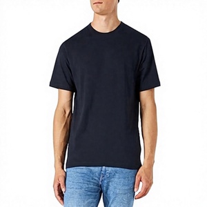 T-shirt décontracté pour homme à manches courtes, col rond, couleur unie, 100% coton jersey, coupe classique - Product Image 4
