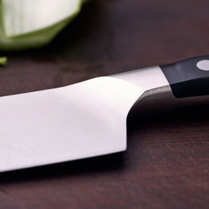 Cuchillo Nakiri plateado para verduras con mango negro de triple remache, hoja ancha de acero inoxidable, profesional para cortar y rebanar en la cocina - Product Image 2