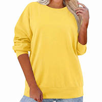 Sudadera de Cuello Redondo para Mujer, 100% Algodón, Corte Ajustado, Manga Larga, Deportiva, con Logotipo Personalizado